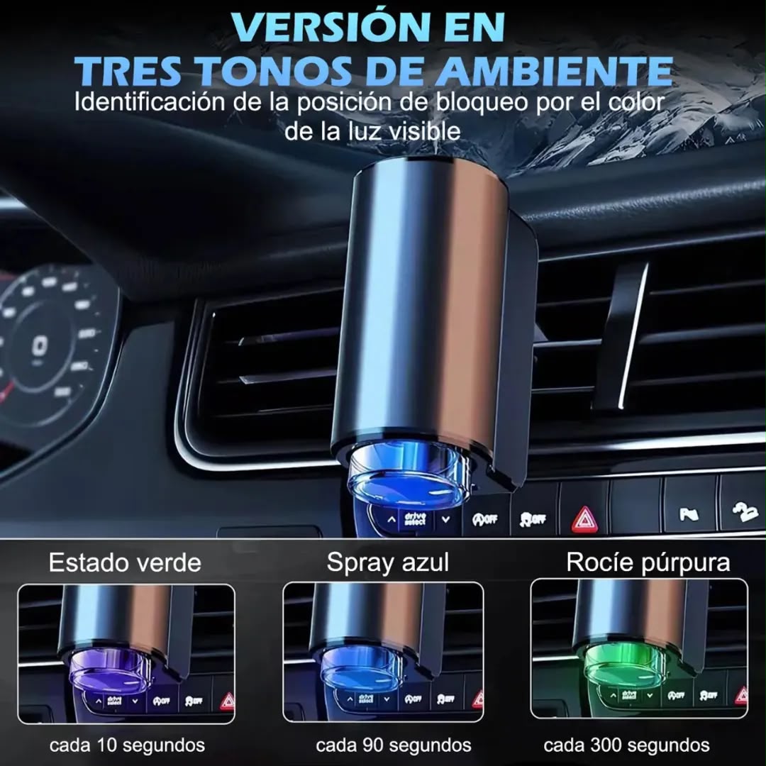 Aromatizador Inteligente para Carro con 3 Esencias